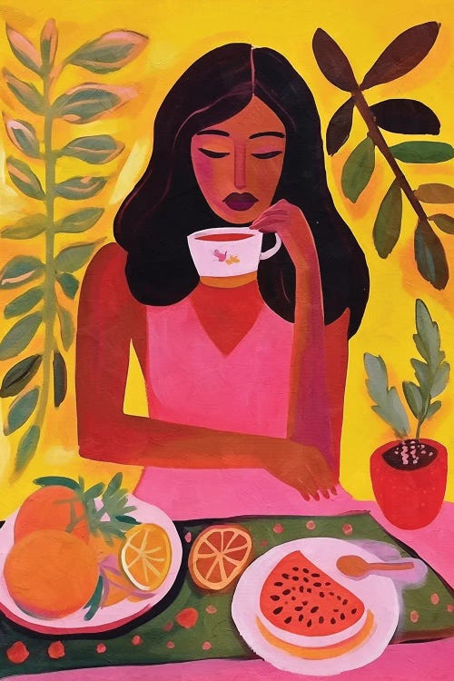 Frida Khalo New Tea by Helo Moraes wall art