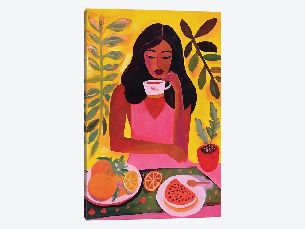 Frida Khalo New Tea by Helo Moraes 1-piece Art Print