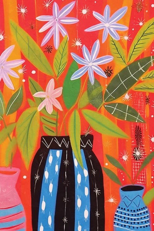 Frida Khalo Vase Blue by Helo Moraes wall art