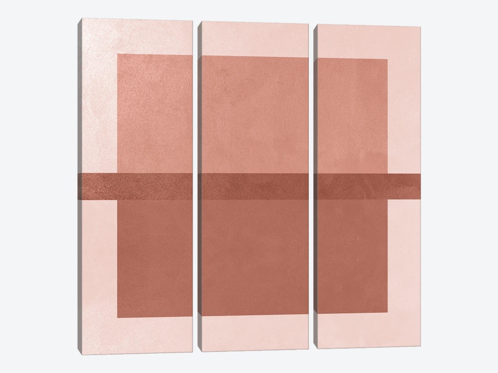 Abstract Square XLI by Helo Moraes 3-piece Canvas Art Print