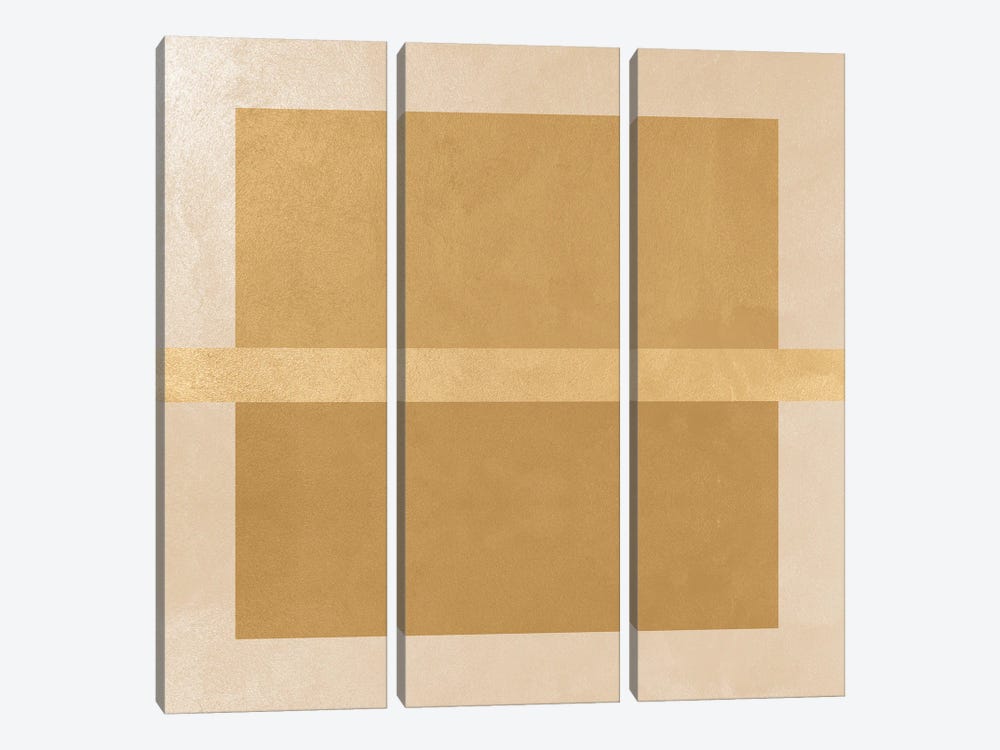 Abstract Square XLIII by Helo Moraes 3-piece Canvas Art Print