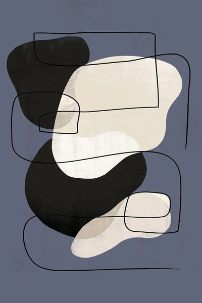 Abstract Flow Blue by Helo Moraes canvas print