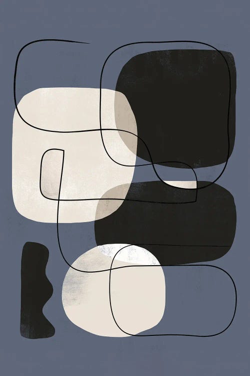 Abstract Flow Blue II by Helo Moraes wall art