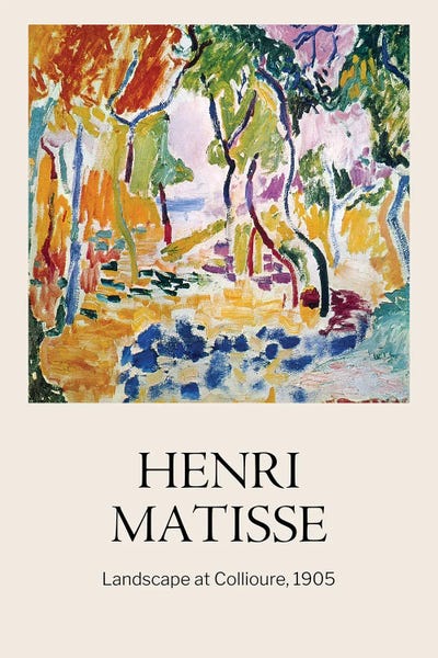 Henri Matisse - Landscape near Collioure (Study for Le Bonheur de Vivre), 1905