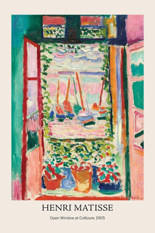 Henri Matisse - Open Window at Collioure (1905) by Henri Matisse wall art