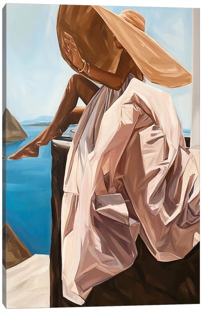 Santorini Canvas Art Print - Hana Tischler