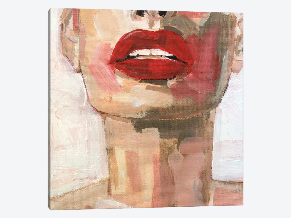 Red Lips by Hana Tischler 1-piece Canvas Artwork