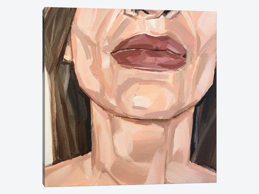 Purple Lips by Hana Tischler 1-piece Canvas Wall Art