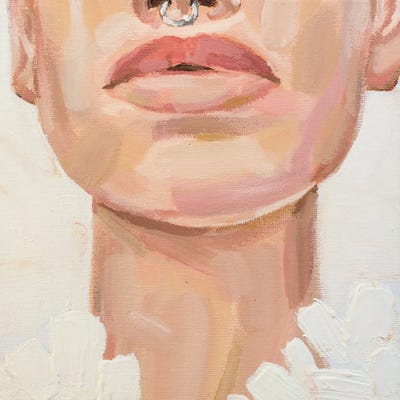 Nude Lips by Hana Tischler framed canvas print