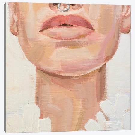 Nude Lips Canvas Print #HNA20} by Hana Tischler Canvas Art