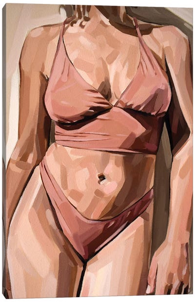 Peachy Canvas Art Print - Women's Swimsuit & Bikini Art