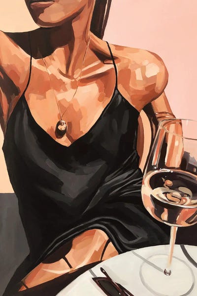 Rosé All Day by Hana Tischler framed canvas print