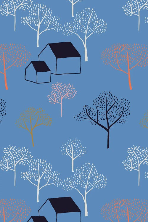 Blue House Pattern