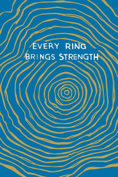 B Day Rings by Hanna Beisang framed canvas print