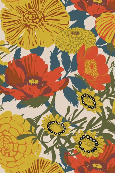 Sampler Pattern by Hanna Beisang framed canvas print