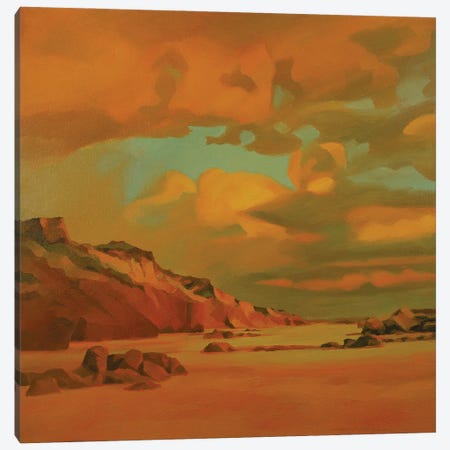 Cliffs At Sunset Canvas Print #HNC4} by John Hancock Canvas Art