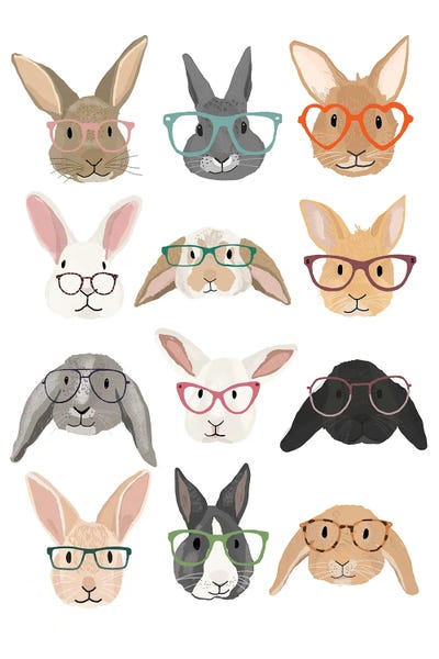 Hanna Melin: Rabbits in Glasses by Hanna Melin