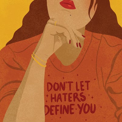 Haters Don't Define You by Hannah Rand canvas print