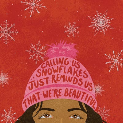 Snowflakes Are Beautiful by Hannah Rand canvas print