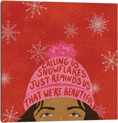 Snowflakes Are Beautiful Canvas Art Print - Hannah Rand