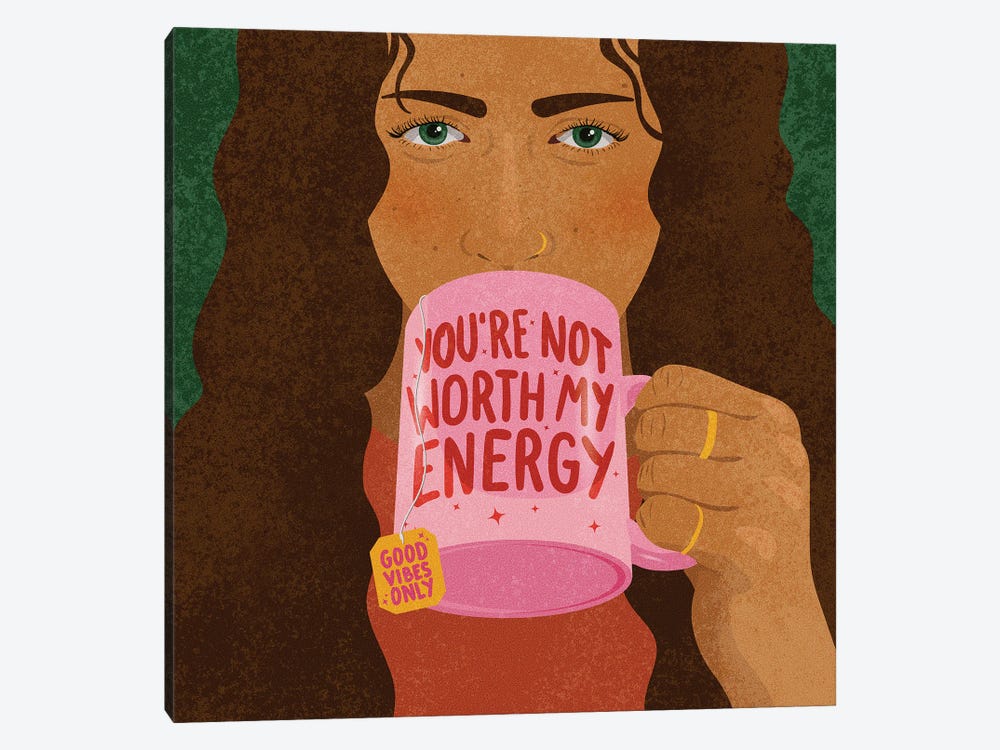 You're Not Worth My Energy by Hannah Rand 1-piece Canvas Artwork