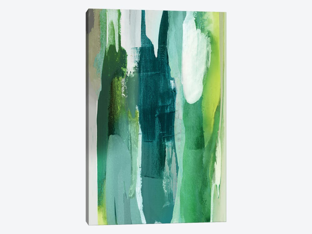 Converge Green I by Jackie Hanson 1-piece Canvas Artwork