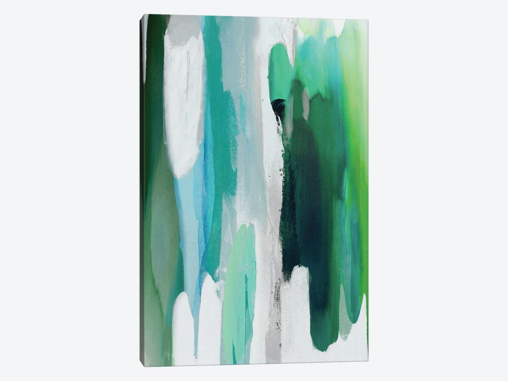 Converge Green II by Jackie Hanson 1-piece Canvas Print