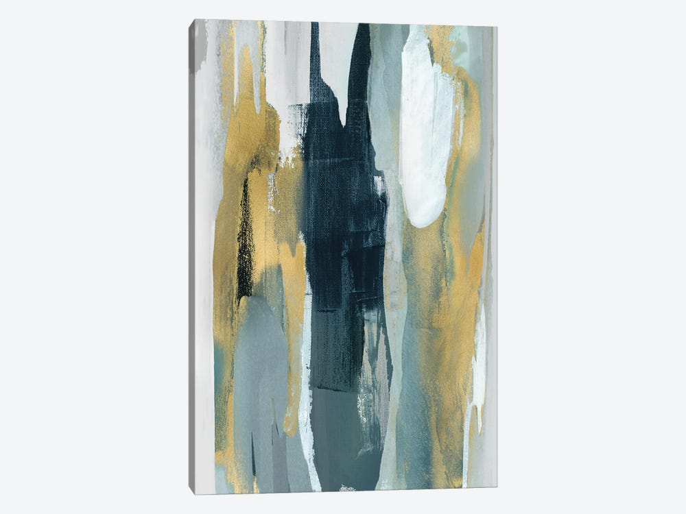 Converge Teal I by Jackie Hanson 1-piece Canvas Art
