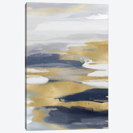 Intuition Blue And Gold I Canvas Print #HNS27} by Jackie Hanson Canvas Print