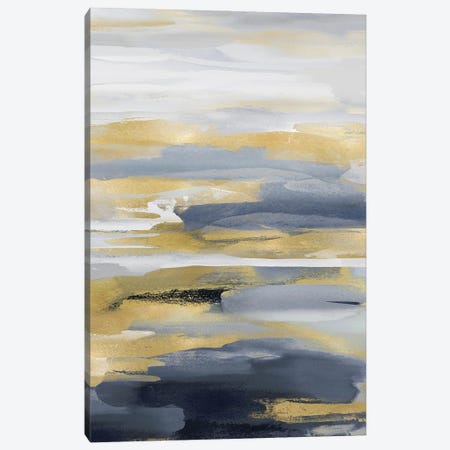 Intuition Blue And Gold II Canvas Print #HNS28} by Jackie Hanson Canvas Art