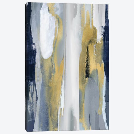 Converge Blue And Gold I Canvas Print #HNS7} by Jackie Hanson Canvas Print