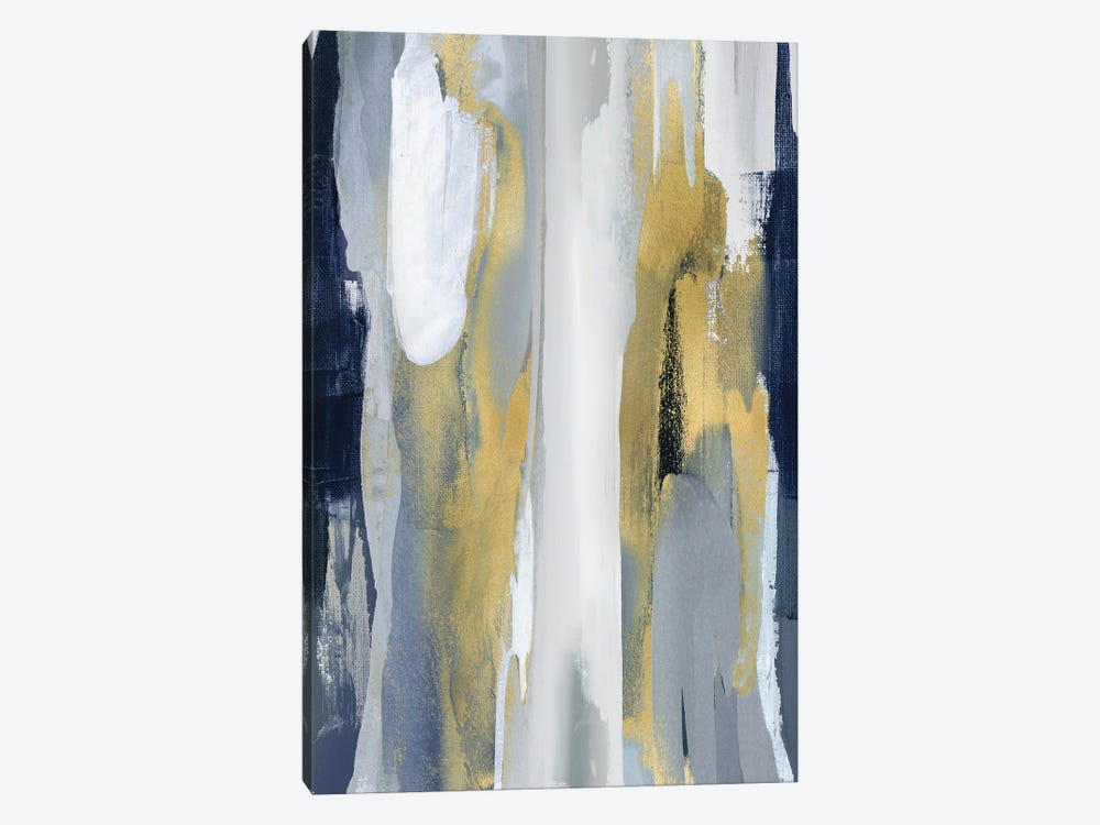 Converge Blue And Gold I by Jackie Hanson 1-piece Canvas Print