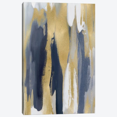 Converge Blue And Gold III Canvas Print #HNS8} by Jackie Hanson Canvas Artwork