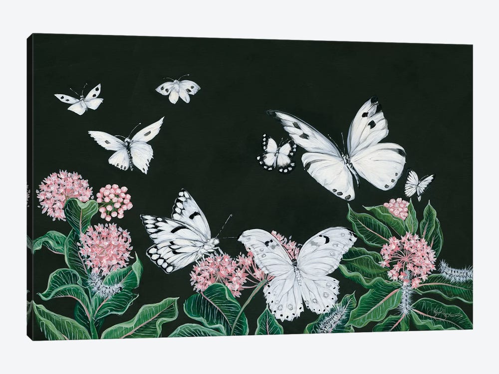 Butterflies by Hollihocks Art 1-piece Canvas Artwork