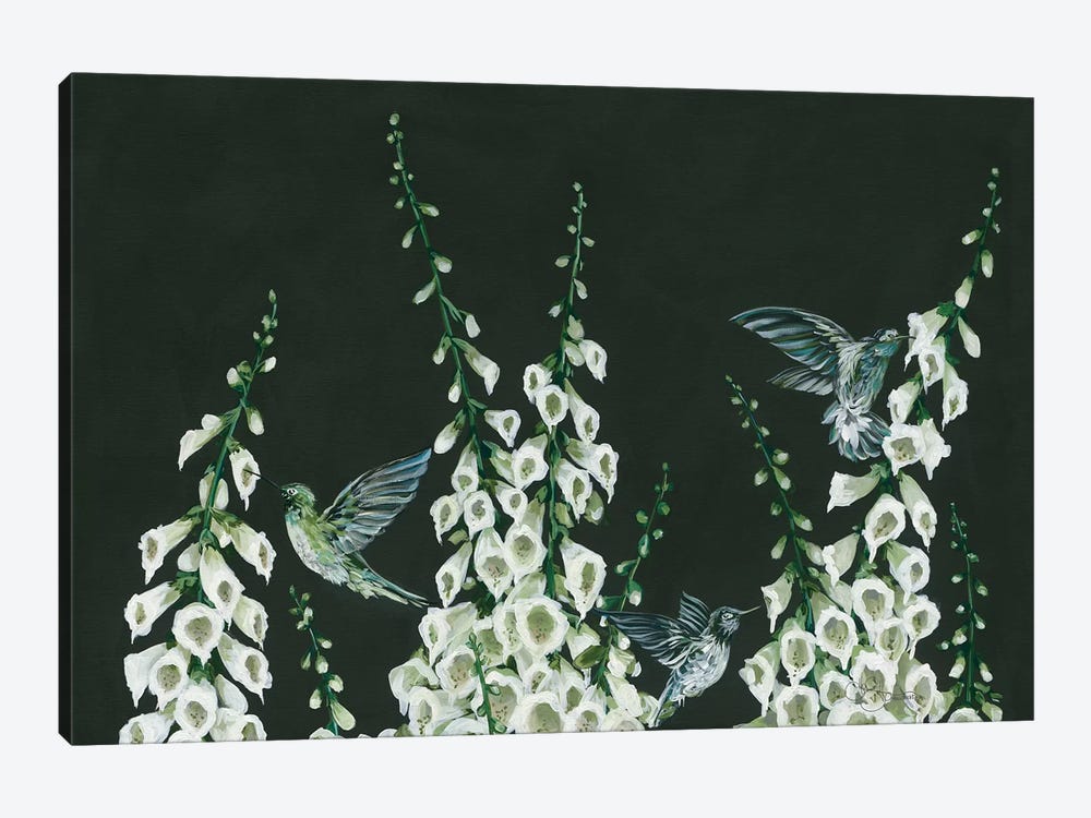 Hummingbirds by Hollihocks Art 1-piece Canvas Print