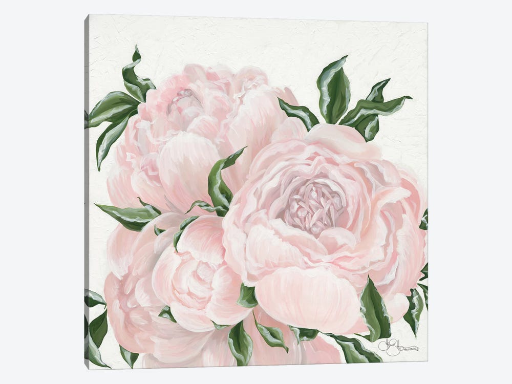 Pink Flowers by Hollihocks Art 1-piece Canvas Artwork