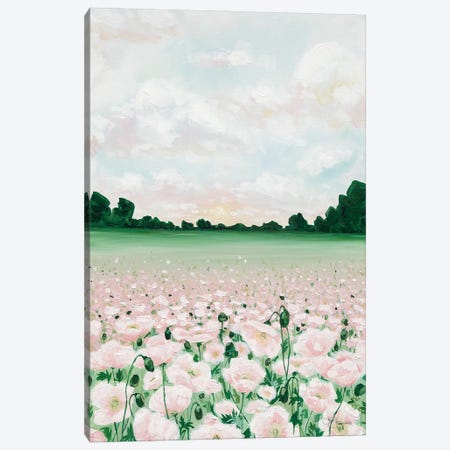 Pink Poppies Canvas Print #HOA36} by Hollihocks Art Art Print