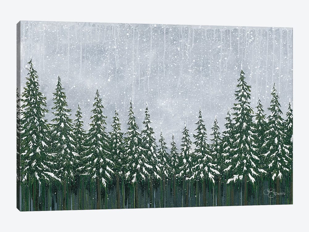 Snowy Forest by Hollihocks Art 1-piece Canvas Art Print