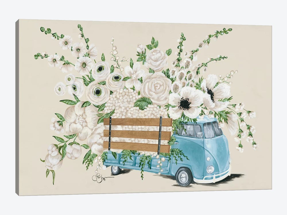 VW Bus White   by Hollihocks Art 1-piece Art Print
