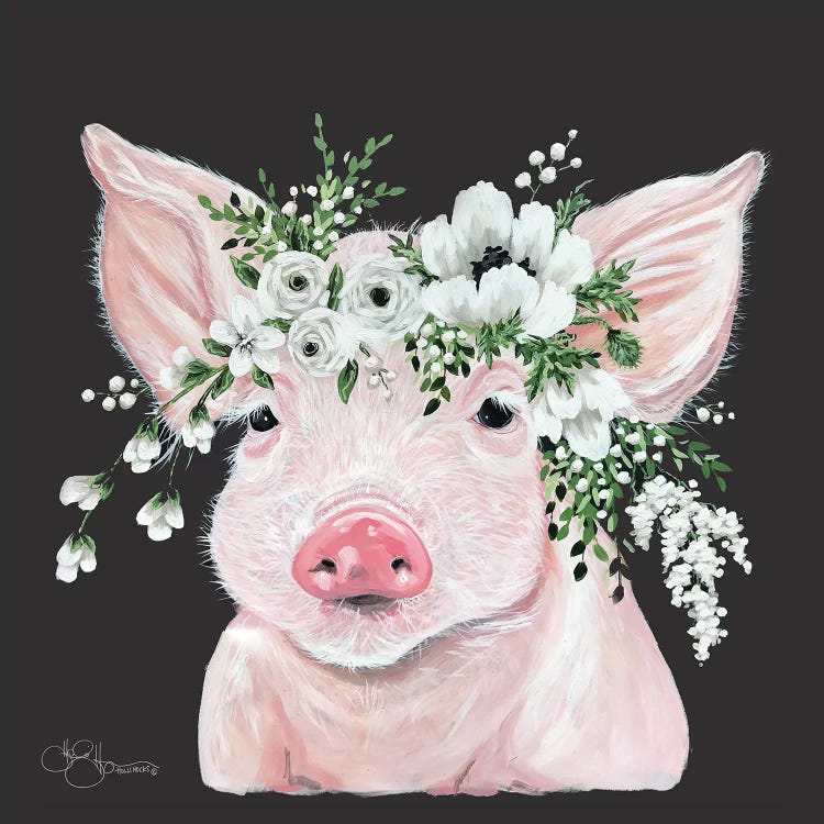 Poppy the Pig by Hollihocks Art wall art