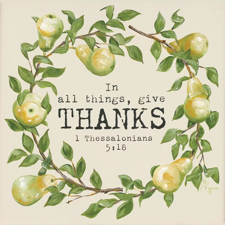 Give Thanks by Hollihocks Art wall art