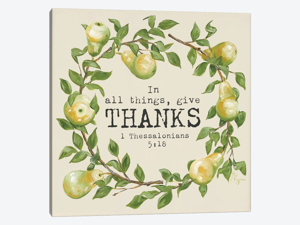 Give Thanks by Hollihocks Art 1-piece Canvas Wall Art