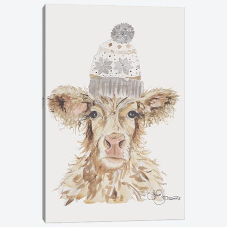 Cozy Cow   Canvas Print #HOA60} by Hollihocks Art Canvas Print