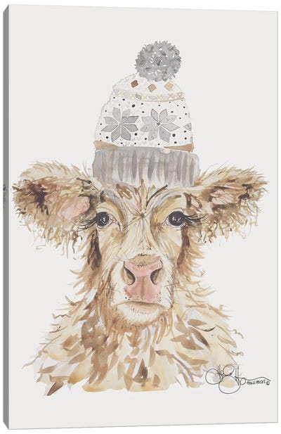 Cozy Cow   Canvas Art Print