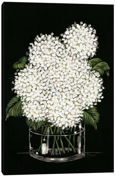 Hydrangea In Vase Canvas Art Print