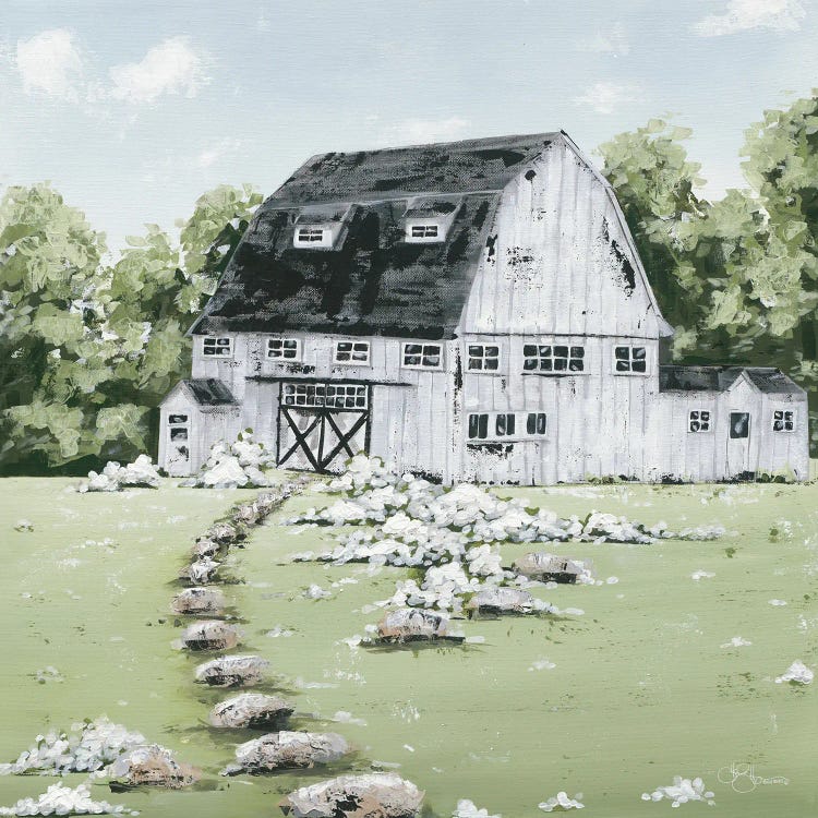 White Barn In The Field