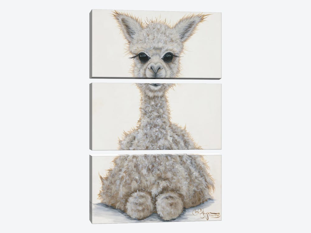 Baby Alpaca by Hollihocks Art 3-piece Canvas Art