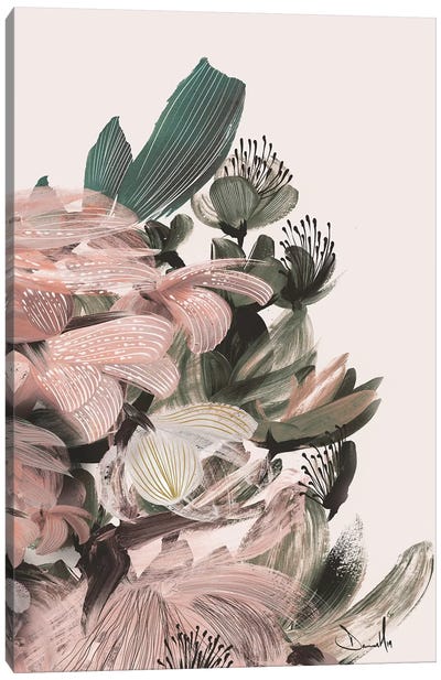 Blush Bloom Canvas Art Print - Dan Hobday