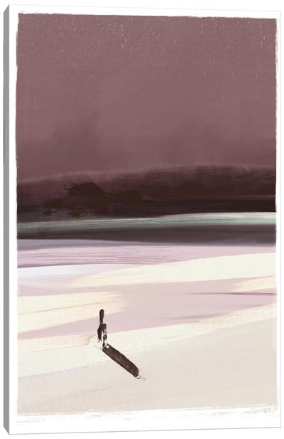 Beach Figure Canvas Art Print - Dan Hobday