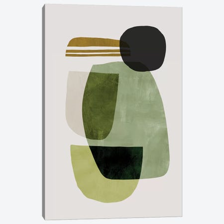 Green Abstract Canvas Print #HOB171} by Dan Hobday Canvas Artwork